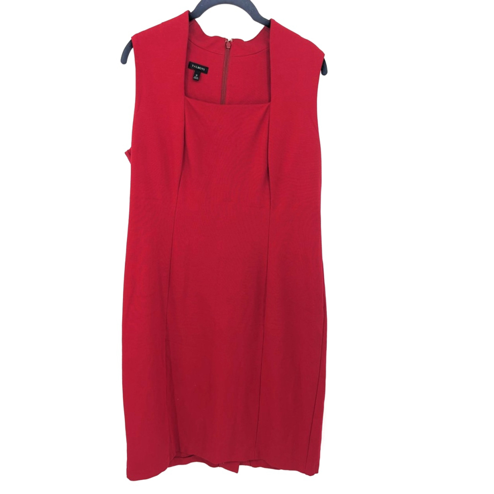 Talbots Red Sleeveless Sheath Dress